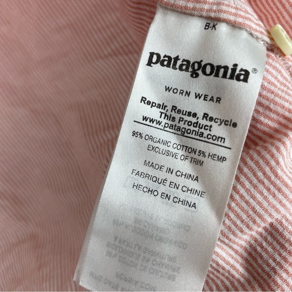 Patagonia red and white striped button down Medium - Picture 3 of 6